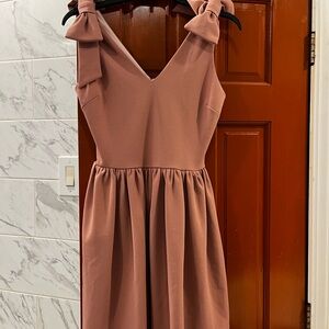 Aqua Strapless Dress in Dusty Pink
